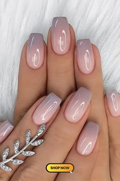 Light Pink Acrylic Nails Designs, Neutral Nails Ideas, Peach Shades, Strawberry Nail, Nail Lengths, Artistic Nails, Neutral Nail, Cute Spring Nails, Rose Gold Nails