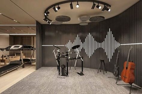 19 Elegant Music Room Ideas (Decor & Accessories) 2 Music Studio Decor Interior Design, Music Room Ideas Decor, Music Room Ideas, Classical Interior Design, Music Room Wall, Lofi Beats, Music Studio Decor, Music Room Design, Entertainment Room Design