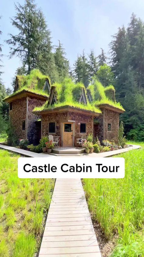 Inside the Castle Cabin at Cabinland. Built by me, @sara_underwood, family and friends #diy #handmade #design #architecture #art Castle Cabin, Cozy Cabin In The Woods, Cheap Family Vacations, Sara Underwood, Small Castles, Fairytale House, Small Tiny House, Tiny House Floor Plans, Friends Diy