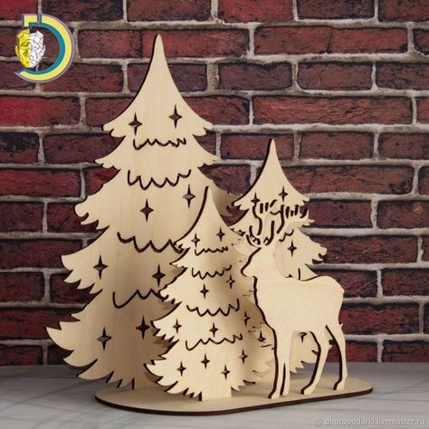 Router Projects, Laser Cut Box, Laser Cut Wood Crafts, Edging Ideas, Black Christmas Trees, Christmas Tree Stand, Tree Svg, Tree Free, Educational Baby Toys