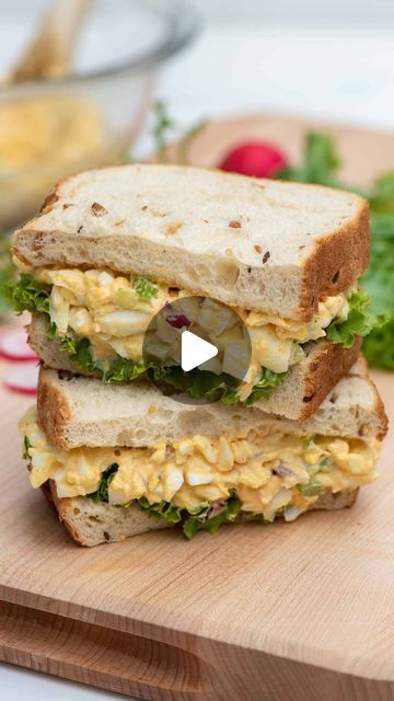 Valerie Brunmeier 🥣 on Instagram: "This is my go-to recipe for classic egg salad that I love making at this time of year. If you have guests coming, you’ll be so happy to have this in your fridge for easy lunches. Pile it on sandwich bread with lettuce for a seriously delicious lunch. 🥚 Find the full recipe by clicking my bio @fromvalerieskitchen and then clicking the blue link. Or copy the direct link below. ✨ https://www.fromvalerieskitchen.com/classic-egg-salad-recipe/ 🥚 #valerieskitchen #eggsalad #easterrecipes #mealprep #hardboiledeggs #easylunch #foodie #foodvideo #easyrecipes #homecooking #freshingredients #yummy #instafood #eggcellent #quickmeals #foodlove #simplerecipe #classicrecipe" Egg Salad Recipe Videos, Lettuce Sandwich, Classic Egg Salad Recipe, Egg Salad Sandwich Recipe, Best Egg Salad Recipe, Baked Cod Recipes, Classic Egg Salad, Salad Recipes Video, Egg Salad Sandwiches