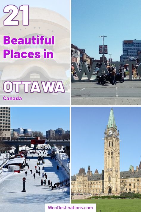 Discover the stunning beauty of Ottawa, Canada! From the iconic Parliament Hill to the enchanting Rideau Canal, I’ve explored 21 breathtaking places that showcase the charm and culture of this vibrant city. Join me on this adventure through North America's capital and find your next travel inspiration! Ottawa River, Nature Museum, Ottawa Canada, Visit Places, Breathtaking Places, Beautiful Park, Canada Travel, Capital City, Ottawa