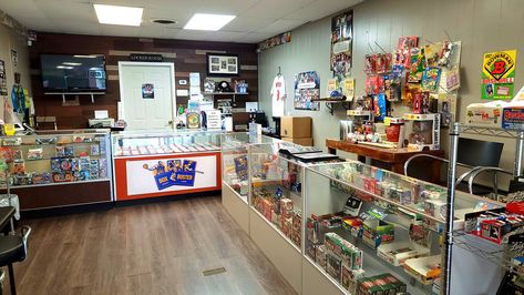 Baseball Card Shop, Sports Cards Collection, Double Up, Fantasy Sports, Locker Room, Shop Organization, Hobby Shop, Store Display, Football Cards