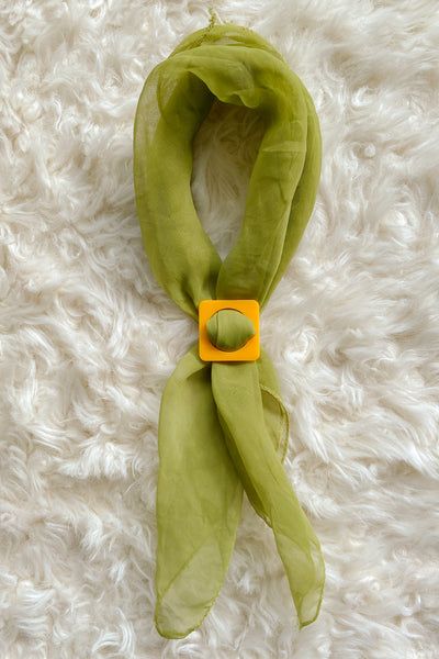 Square Scarf Slide in Yellow – Miracle Eye Scarf Slides, Miracle Eye, Scarf Slide, Yellow Clothes, Yellow Scarf, Scarf Rings, Neck Ties, Slide In, Custom Tailoring