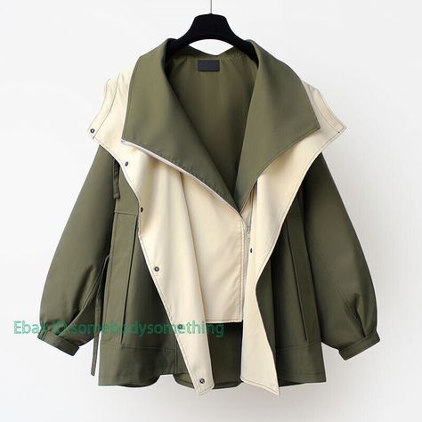 Womens Korean Style Casual Loose Trench Coats Big Lapel Jackets Cargo Overcoats   Color:Black  Green  Apricot Size:M-4XL Material:Polyester       Payment 1. Payment must be made within 7 days of auction closing (Unpaid dispute will automatically open when item is not paid in 7 days). 2. PLEASE NOTE: SHIPPING&HANDING DOES NOT INCLUDE DUTIES, LOCATL TAXES OR ANY OTHER IMPORTATION FEES. 3. Please list your special requests (color, packages, value of declaration, etc.) in the EBAY NOTES SECTION when Style Vert, Vintage Preppy, Estilo Chic, Oversized Coat, Trench Coats Women, Casual Coat, Trench Coats, Green Jacket, Casual Fall