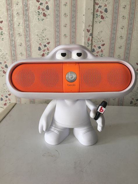 Beats by Dr Dre Pill Bluetooth Speaker Limited Edition Neon Orange  with White Pill Dude  ( b Microphone made by myself ) Beats Pill, Electronic Media, By Myself, Dr Dre, Neon Orange, Bluetooth Speaker, Speaker, Headphones, Gadgets