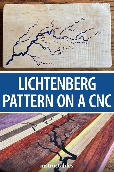 Cnc Projects Woodworking, Wood Cnc Design, Lichtenberg Wood Burning Machine, Lichtenberg Wood Burning, Lightning Bolt Pattern, Lightning Images, Cnc Furniture Plans, Flag Ideas, Cnc Carving