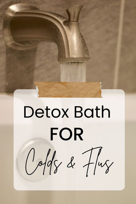 WIth winter coming it’s time to get prepared for the cold and flu season. With a few simple herbal remedies you can get your family feeling better fast. A hot bath always feels good when you’re under the weather, so why not try a detox bath for colds and flus? It takes a good thing and makes it even better. This is one of my favorite herbal remedies. Bath For Colds Remedies, Cold Detox Bath, Achy Body Remedies Cold, Cold Symptoms Remedies, Achy Body Remedies, Baths For Colds, Bath When Sick, Bath For Colds, Meals For Breastfeeding Moms