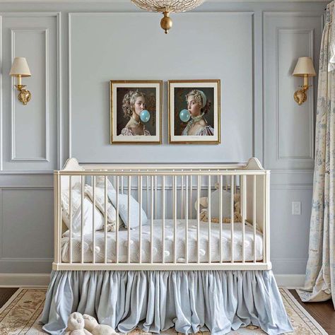 Dreaming of a French-Inspired Home? Designers Share Everything to Know Heirloom Nursery, French Nursery Ideas, Children’s Nursery, Dior Inspired Nursery, French Girl Nursery, Chic Baby Nursery, French Theme Nursery, French Nursery Girl, French Themed Nursery