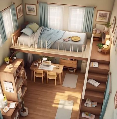 4x4 Bedroom Design, House Manifestation, Tiny Bedroom Design, Living With Less, Houses Design, Small Apartment Design, Space Interiors, Cottage Interiors, Tiny Bedroom