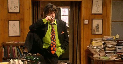 When he pulled out his best clothes. | 31 Times You Could Really Relate To Bernard Black Bernard Black, Dylan Moran, English Humor, Black Book, About People, Black Books, Book Tv, Irish Men, Stand Up Comedy