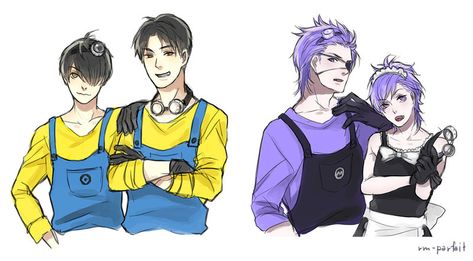 Despicable Me - Minions by rm-parfait on deviantART Cartoon Characters As Humans, Anime Vs Cartoon, Cartoon As Anime, Anime Version, Cartoon Movies, I Love Anime, Despicable Me, I'm Sorry, Disney And Dreamworks