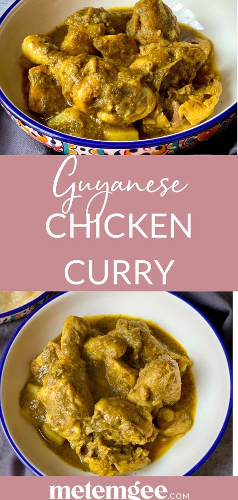 Experience the vibrant flavors of Guyanese cuisine with our mouthwatering Chicken Curry recipe. Bursting with aromatic spices, tender chicken, and a rich, savory sauce, this dish will transport you to the heart of Guyana. Discover the secrets of authentic Guyanese cooking and spice up your mealtime Curry And Roti, Guyana Food, Guyanese Recipes, Chicken Curry Recipe, Chicken And Potatoes, Easy Curry, Curry Dishes, Savory Sauce, Curry Chicken Recipes