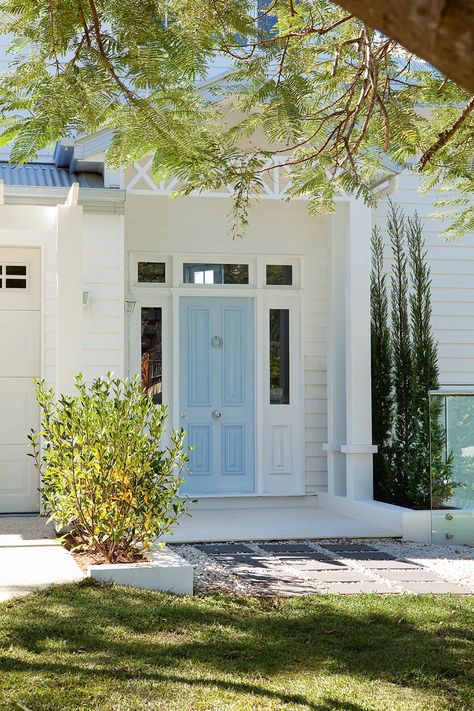 Blue Front Door, House Of Turquoise, Front Door Colors, Blue Door, Beautiful Doors, Door Color, Painted Doors, House And Home Magazine, House Front