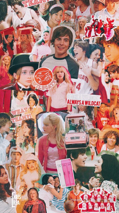 By Chris Crea Aesthetic Movie Collage Wallpaper, Disney Music Aesthetic, Disney Channel Aesthetic Wallpaper, High School Musical Aesthetic Wallpaper, Highschool Musical Aesthetic, Hsm Wallpaper, Disney Channel Wallpaper, High School Musical Poster, High School Musical Wallpaper