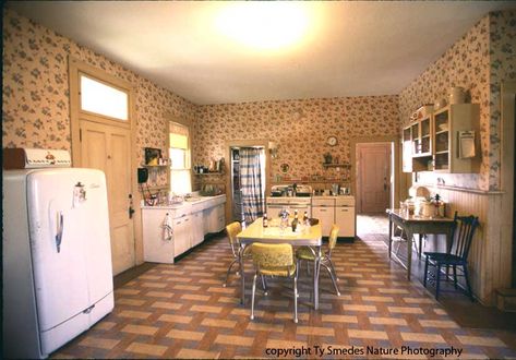 My Favorite Movie Kitchens Movie Kitchens, Viking Castle, Vintage 1950s Kitchen, 1950s Kitchen Remodel, The Bridges Of Madison County, County Kitchen, Bridges Of Madison County, Padded Bar Stools, Movie Houses