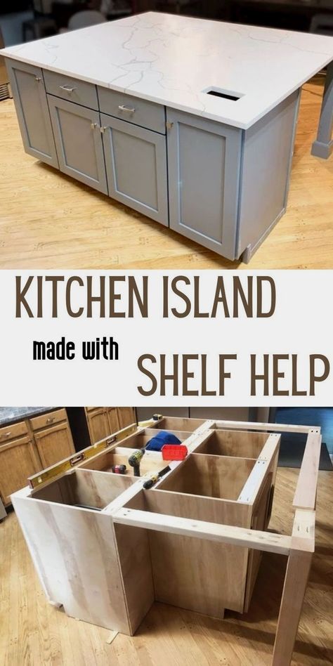 #rustic #farmhousedecor #rusticdecor Diy Kitchen Island With Seating, Build Kitchen Island, Face Frames, Kitchen Island Storage, Kitchen Island Plans, Custom Kitchen Island, Building A Kitchen, Farmhouse Decor Ideas, Large Kitchen Island