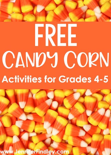 FREE candy corn activities for grades 4-5! Check out this post for free activities and ideas for using candy corn for upper elementary classrooms. 5th Grade Fall Activities, Candy Corn Activities For Kids, Upper Elementary Fall Activities, Candy Corn Games, Candy Corn Trinity Lesson, Candy Corn Stem Activity, Candy Corn Stem Challenge, Candy Corn Stem, Free Fall Activities