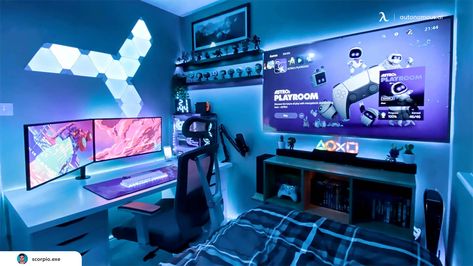 Are you looking to buy a gaming desk? Do you know the minimum requirements of the desk measurements? Read on to know about important gaming desk dimensions! Gaming Setup Room, Best Pc Setup, Small Room Setup, Best Gaming Setup, Streaming Setup, Best Pc, Game Rooms, Gaming Room Setup, Computer Setup