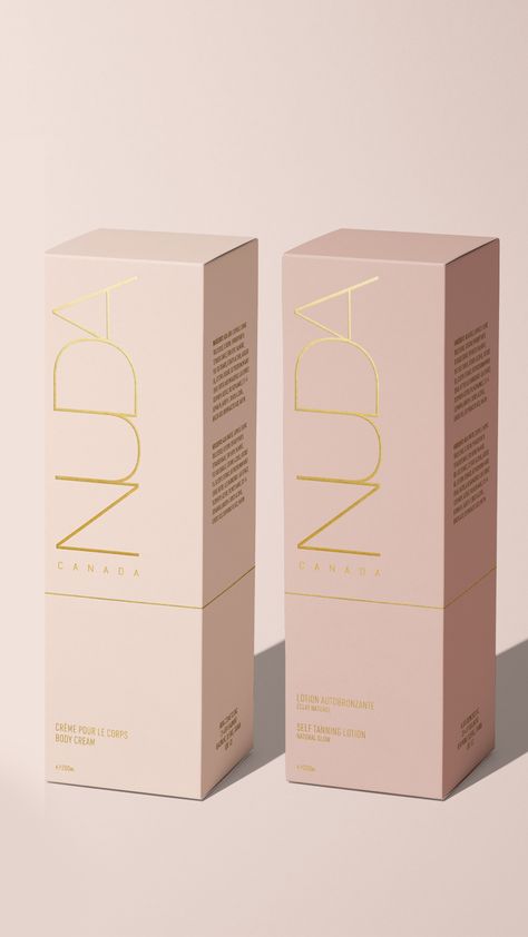 Makeup Packaging Design Inspiration, Pink Gold Packaging, Elegant Skincare Packaging, Beauty Packaging Design Luxury, Pink Luxury Branding, Skin Care Packaging Design Luxury, Skincare Product Packaging Design, Modern Skincare Packaging, Skincare Package Design