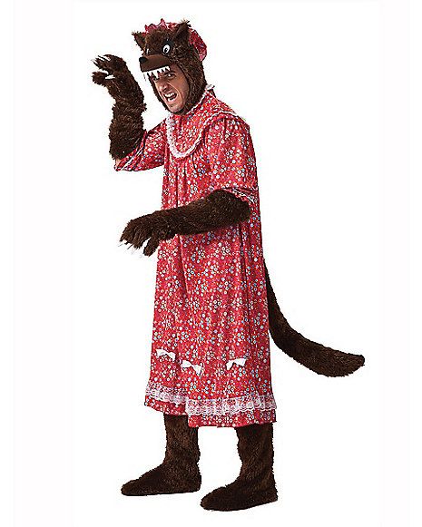 Wolf Grannie Adult Mens Costume - Spirithalloween.com Bad Wolf Costume, Big Bad Wolf Costume, Granny Costume, Halloween Costume Store, Wolf Costume, Monster Costumes, Fancy Dress Up, Big Bad Wolf, Family Costumes