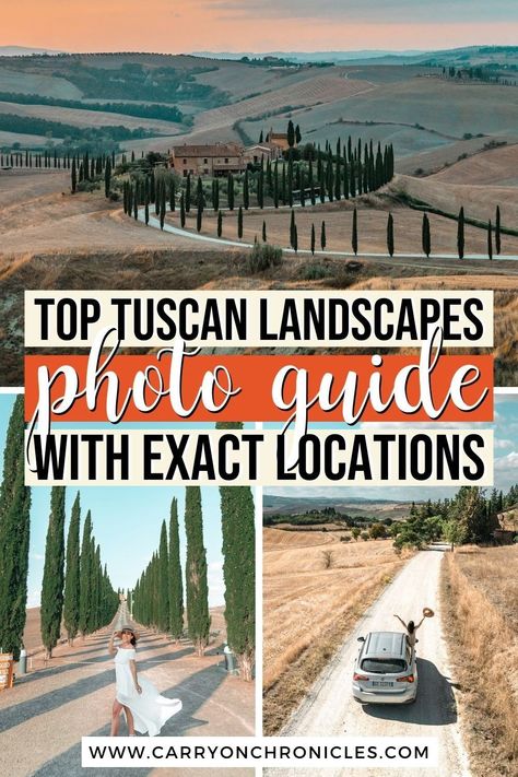 Are you searching for some incredible Tuscany Instagram spots to photograph? Tuscany landscapes are some of the most impressive in the world. So whether you’re ready to take your Tuscany landscape photography to the next level or you’re seeking Tuscany photo ideas for inspiration, you’re in the right place. Discover the best locations for unbelievable Tuscany photos, including exact locations, GPS coordinates, and helpful photo tips! #tuscanyphotography #instagrammabletuscany #tuscanyphotoshoot San Gimignano Italy Photography, Most Instagrammable Places In Tuscany, Tuscany Couple Photos, Tuscany Instagram Spots, Toscana Photo Ideas, Tuscany Picture Ideas, Tuscany Photo Ideas, Tuscany Photoshoot, Tuscany Instagram