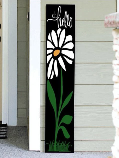 Front Porch Painting, Pallet Signs Diy Outdoor Front Porches, Double Sided Porch Signs, Porch Leaner Ideas, Diy Welcome Sign Wood Front Porches, Porch Welcome Signs Ideas, Door Leaner Signs, Front Porch Signs Wooden Diy, Porch Leaner Sign Diy