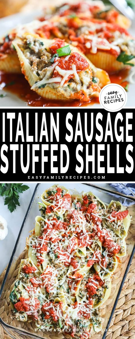 Italian Sausage And Spinach Stuffed Shells, Stuffed Pasta Shells Italian Sausage, Jeffrey Eisner Sausage And Shells, Stuffed Shells Recipe Italian Sausage, Queso Stuffed Shells, Stuffed Shells Recipe Sausage Spinach Ricotta, Stuffed Shells With Italian Sausage And Ricotta, Ground Sausage Stuffed Shells, Sausage And Cheese Stuffed Shells