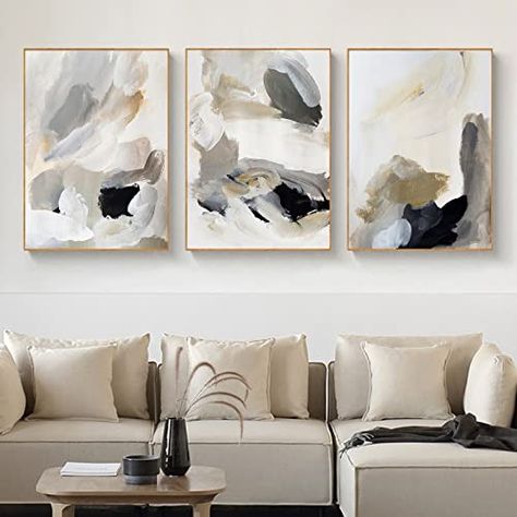 Neutral Abstract Paintings, Beige Pictures, Beige Artwork, White Oil Painting, Grey Wall Art, Beige Art, Abstract Canvas Wall Art, Plant Painting, Abstract Canvas Painting