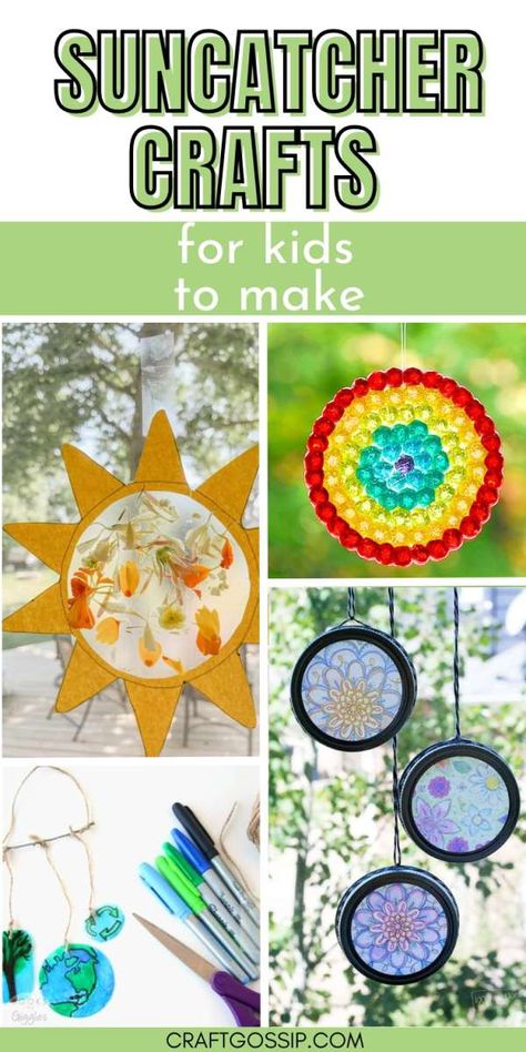 Suncatchers for Kids to Make Suncatchers For Kids, Making Suncatchers, Sun Crafts, Knitting Quilt, Suncatcher Diy, Indie Craft, Frugal Wedding, Suncatcher Craft, Edible Crafts