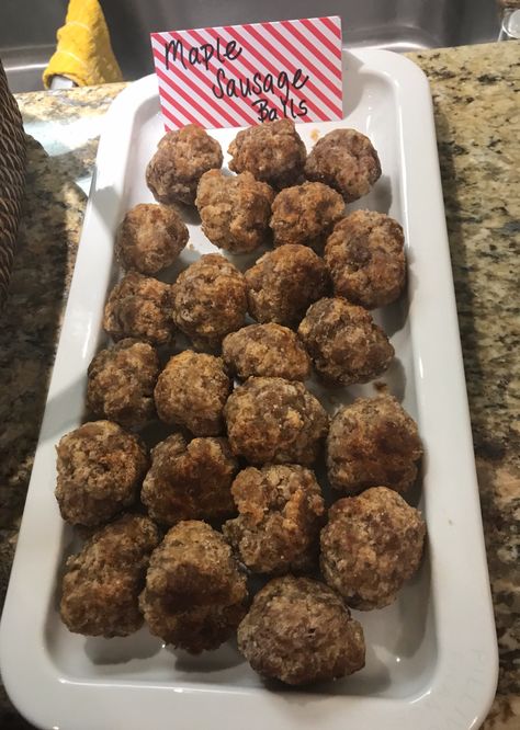 Maple Sausage Balls – The Paleo(ish) Life Maple Sausage Balls, Ground Breakfast Sausage, Deer Sausage, Maple Sausage, Maple Chicken, Sausage Rice, Sausage Balls, Jimmy Dean, Ground Sausage