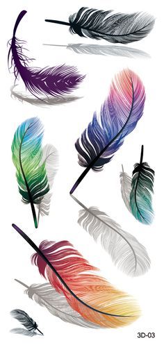 1000+ ideas about Colorful Feather Tattoos on Pinterest | Feather ...                                                                                                                                                                                 More Tattoo Plume, Small Feather Tattoo, Cowboy Painting, Tattoo Feather, Tattoo Goo, Totem Tattoo, Feather Tattoo Design, Watercolor Feather, Feather Tattoo