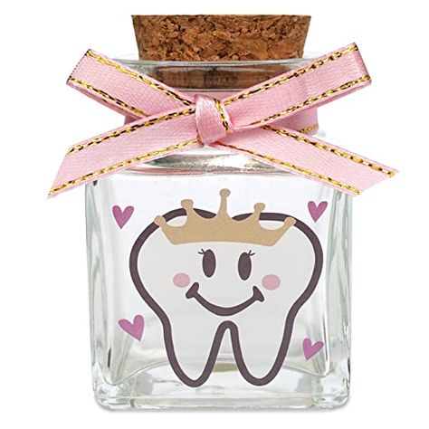 Amazon.com : HAMUIERS Tooth Fairy Box, Baby Tooth Box for Lost Teeth, Glass Tooth Holders for Kids First Teeth Keepsake Box Gifts for Baby - Girl : Baby Tooth Keepsake, Fairy Box, Tooth Fairy Box, Tooth Box, Lost Tooth, Box Gifts, Gifts For Baby, Diy Jar Crafts, Box Baby