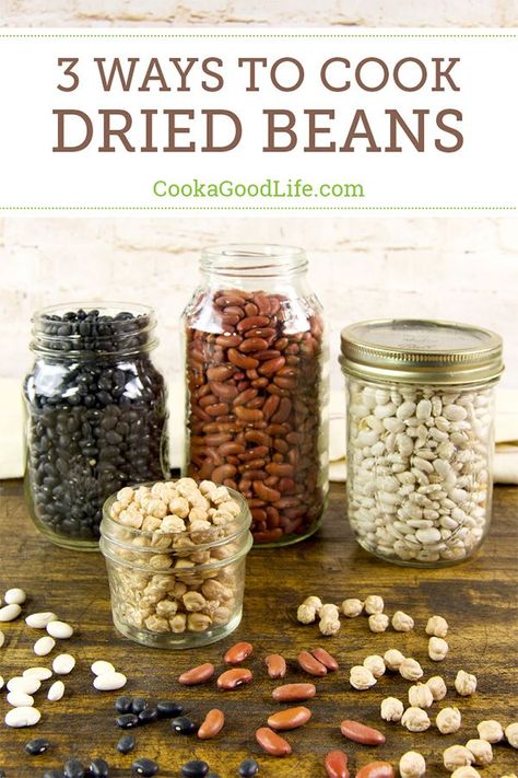 Cook Dried Beans, Cooking Corn, Dry Beans Recipe, Beans From Scratch, Beans In Crockpot, Cooking Dried Beans, Cooking Quotes, Dry Beans, Northern Beans