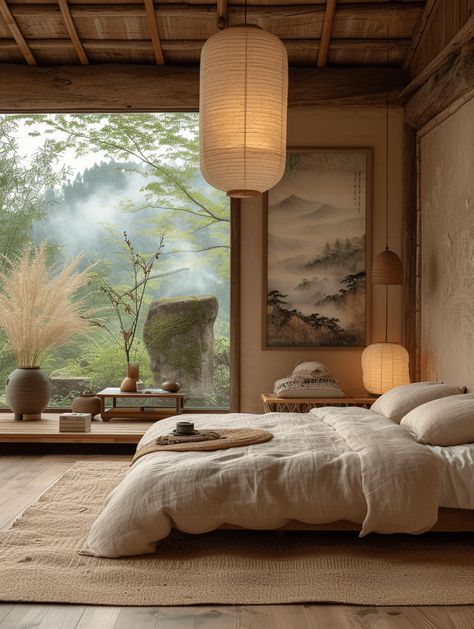 10 Essential elements of Japandi style home you need to know Japanese Bedroom Aesthetic, Japandi Style Home, Bedroom Japandi, Midcentury Modern Bedroom, Japandi Color Palette, Japanese Inspired Bedroom, Japanese Bedroom, Japandi Interiors, Home Improvement Outdoor