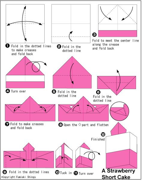 have each student make and decorate a slice, and put them together for a collaborative cake! Printable Origami Instructions, Origami Infinity Cube, Origami Candy Box, Origami Birthday Card, Paper Box Tutorial, Origami Instructions For Kids, Origami Candy, Origami Gift Box, Origami Gifts