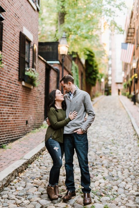 Classic Fall Boston Engagement Session at Piers Park in East Boston, Acorn St in Beacon Hill, Boston Public Garden by Wedding Photographer Annmarie Swift Boston Photoshoot, Fall Boston, Boston Engagement Photos, Photography Branding Design, Beacon Hill Boston, Boston Garden, East Boston, Boston Public Garden, Engaged Couples Photography