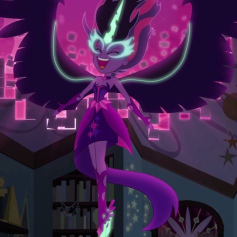 Midnight Sparkle Icon, Midnight Sparkle Fanart, Black Twilight Sparkle, Corrupted Twilight Sparkle Fnf, Midnight Sparkle Mlp, Mean Twilight Sparkle, Mlp Icon Twilight, Mlp Villains, Sci Twilight Sparkle