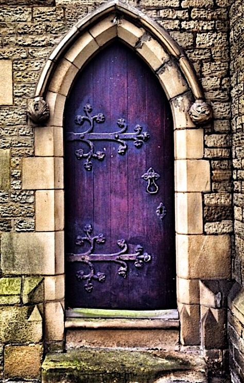 Upvc Front Door, Purple Door, When One Door Closes, Gorgeous Doors, Cool Doors, Manchester England, Iron Work, Greater Manchester, Old Doors