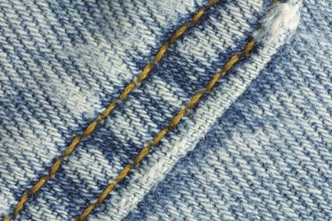 15 Nifty Jeans Hacks You'll Wish You Knew Sooner | eHow How To Bleach Jeans, Bleach Jeans, Jeans Tutorial, Fruit Bag, Diy Clothes Refashion, Bleached Jeans, Diy Clothes Videos, Cheap Jeans, Types Of Stitches