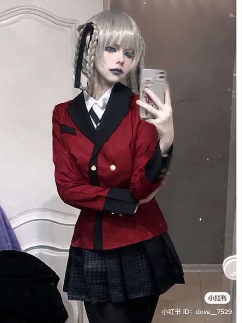 Kirari Momobami Cosplay, Kakegurui Uniform, Kirari Cosplay, Cosplay Kakegurui, Kakegurui Kirari, Yumeko Cosplay, Cosplay Wig Tutorial, Kakegurui Cosplay, Kirari Momobami