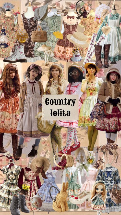 Japanese Cottagecore, Japanese Alternative Fashion, Fashion Subcultures, Clothing Drawing, Country Lolita, Harajuku Dress, April Fool, Harajuku Style, Lifestyle Ideas