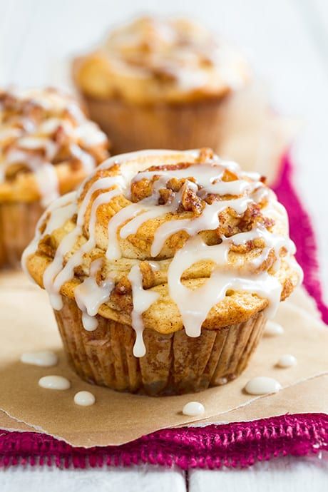 Apple Cinnamon Roll Muffins | Cooking Classy Cinnamon Roll Muffins, Apple Muffins, Cinnamon Apple, Cooking Classy, Crumpets, Apple Cinnamon, Breakfast Treats, Cinnamon Roll, Bagels