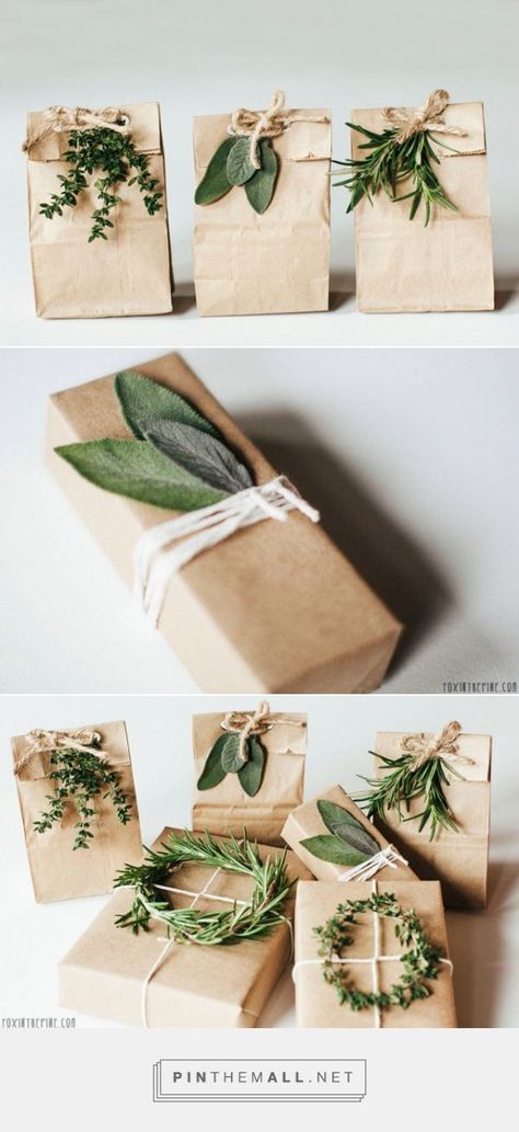 Unos paquetes realmente naturales | Niceparty Wrapped Presents, For Mom, Wedding Gift Wrapping, Birthday Gift Wrapping, Present Ideas, Creative Gift Wrapping, Navidad Diy, Professional Gifts, Diy Gift Wrapping