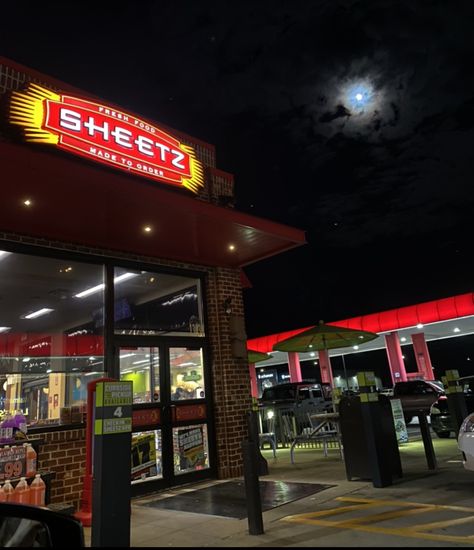 Quick Trip Gas Station Aesthetic, Late Night Grocery Store Aesthetic, Night Gas Station Aesthetic, Late Night Gas Station Aesthetic, Gas Station At Night, Sheetz Gas Station, American Chocolate, Cloudy Nights, Night Swimming