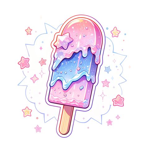 Cute Kawaii Colorful Popsicle Sticker Cute Expressions, Cute Kawaii Animals, Kids Watercolor, Kawaii Illustration, Cute Food Drawings, Background Drawing, Cute Pokemon Wallpaper, Colorful Patterns, Halloween Drawings