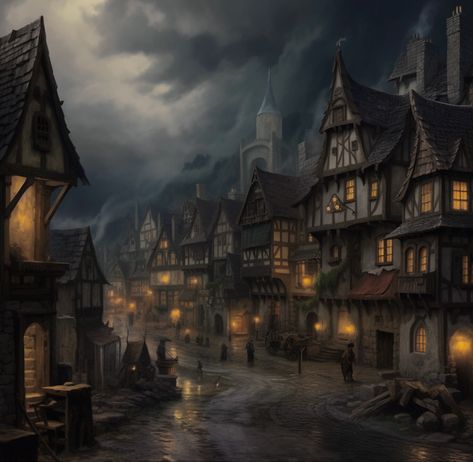 Fantasy Poor City, Midevil Village Aesthetic, Poor Fantasy Village, Medieval Village Map, Necropolis Fantasy Art, Fantasy Setting Village, Village Map, Fantasy Village, Fantasy Town