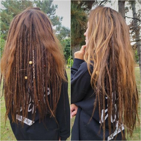 Urban Oasis: Hairstyles Inspired by City Skylines and Serenity Bottom Half Dreads, Part Dreaded Hair, Half Dreads Short Hair, Half Head Synthetic Dreads, Dreadlocks Straight Hair, Peek A Boo Dreads, Half Dreads Half Normal Hair, Curly Hair With Dreads, Layered Boho Outfit