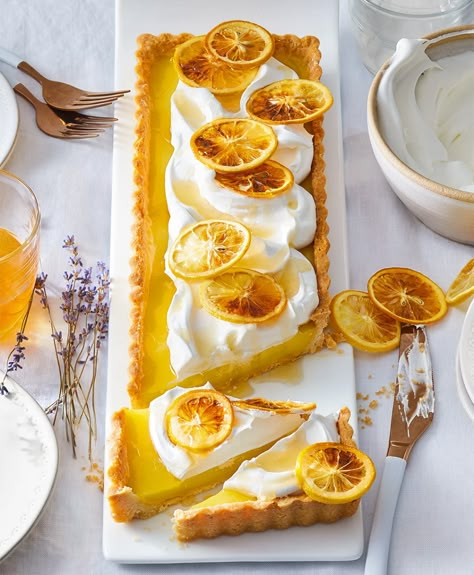 1 teaspoon unflavored gelatin تشيز كيك بالفراولة, Mediterranean Desserts, Candied Lemon Slices, Candied Lemons, Lavender Honey, Lemon Tart, Fruit Tart, Honey Lemon, Pastry Recipes