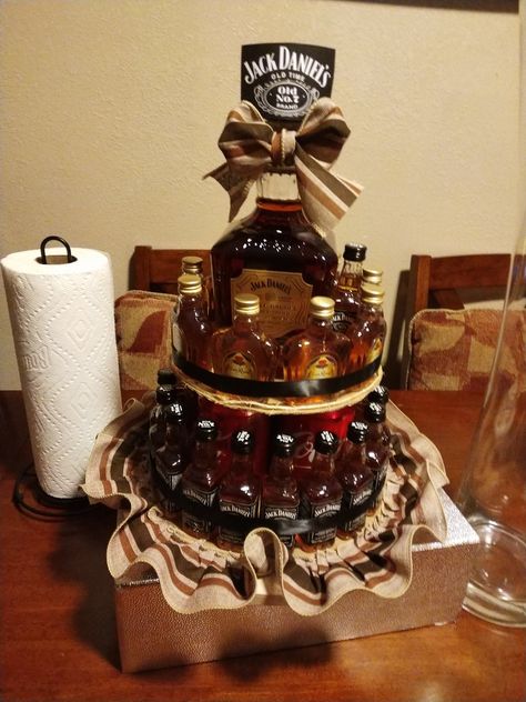 Alcohol Cake Tower For Guys, Liquor Bottle Cake, Surprise For Husband, Alcohol Cakes, Booze Gift, Birthday Surprise For Husband, Beer Cakes, Liquor Cake, Infused Liquors